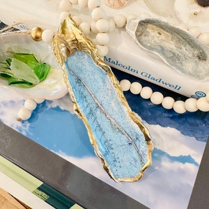 St. George Island Florida Map Oyster Shell Ornament, Decoupage Shell, Oyster Shell Art, Present Topper, Hostess Gift, Vacation Memory