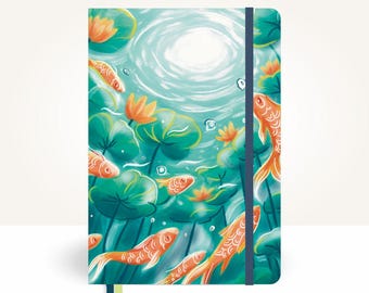 Koi Cover - A5 Planner Cover with Pockets - fish, underwater, fish, aesthetic