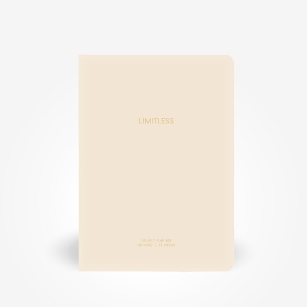 Limitless Planner - Hourly (undated 53 weeks) - Interchangeable Cover, Minimalist Planner, Weekly and Monthly Planner, Corporate, Unisex