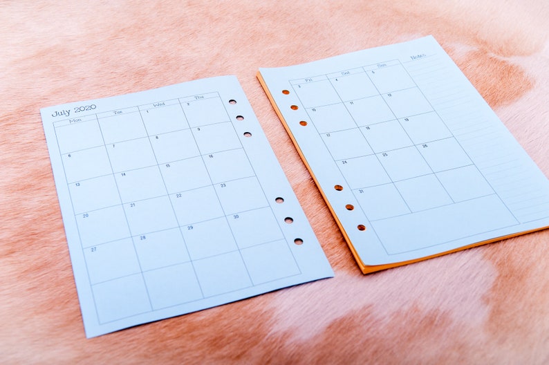Weekly planner 2021 calendar Q3 ring binder insert A5 inserts Etsy