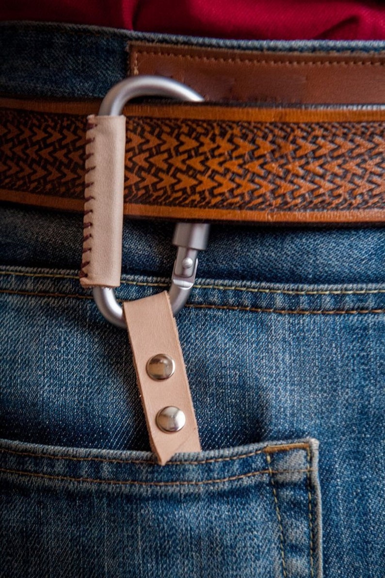 Leather keychain Carabiner keychain Leather key carabiner Etsy