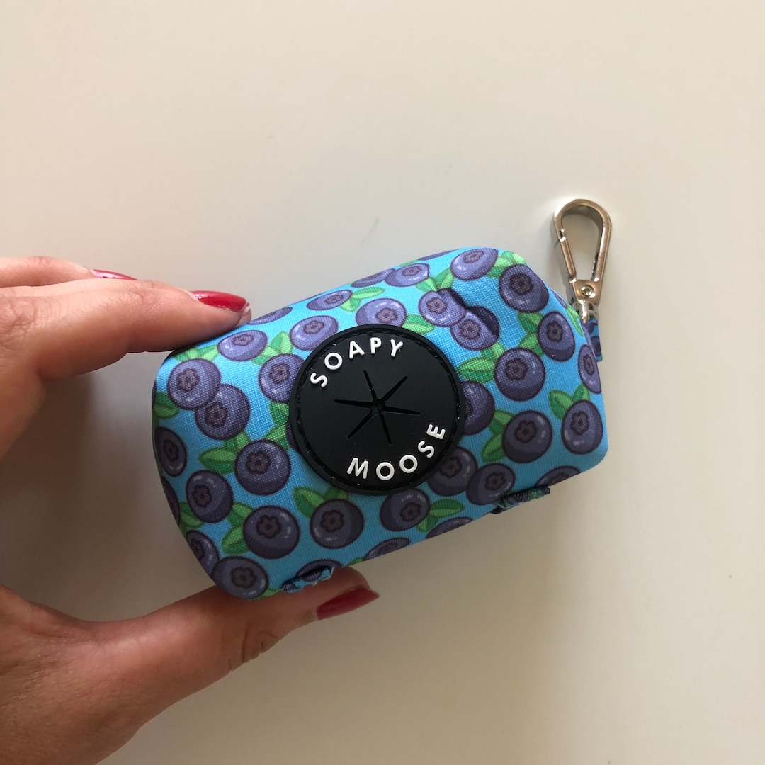Blueberries Dog Poop Bag Holder, Poop Bag Dispenser, Dog Waste Bags, Poop Bags, Blueberry