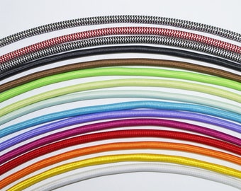 Decorative power cord - Textile cable 2 x 0,75mm2, 16 colours available