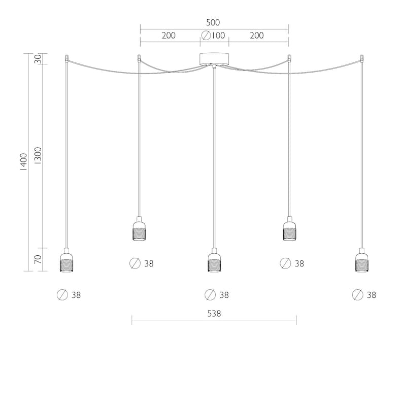 Great QUALITY NOT from China Spider Minimalistic Pendant Lamp UNO S5 chandelier with gold, copper, silver or black, white bulb holders image 10