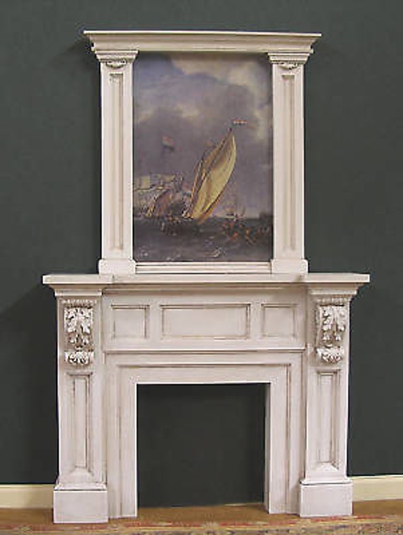FIREPLACE OVERMANTEL ~ 1:12 scale ~ JIM COATES ~ Dollhouse Mini ~ Room Box