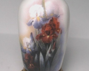 Porcelain Floor Urn / Vase Set ~ Iris~Dollhouse Miniature ~ UK ~ 1:12 scale Furniture ~ 2 Pieces ~ Handcrafted ~ Jim Coates ~ Bespaq