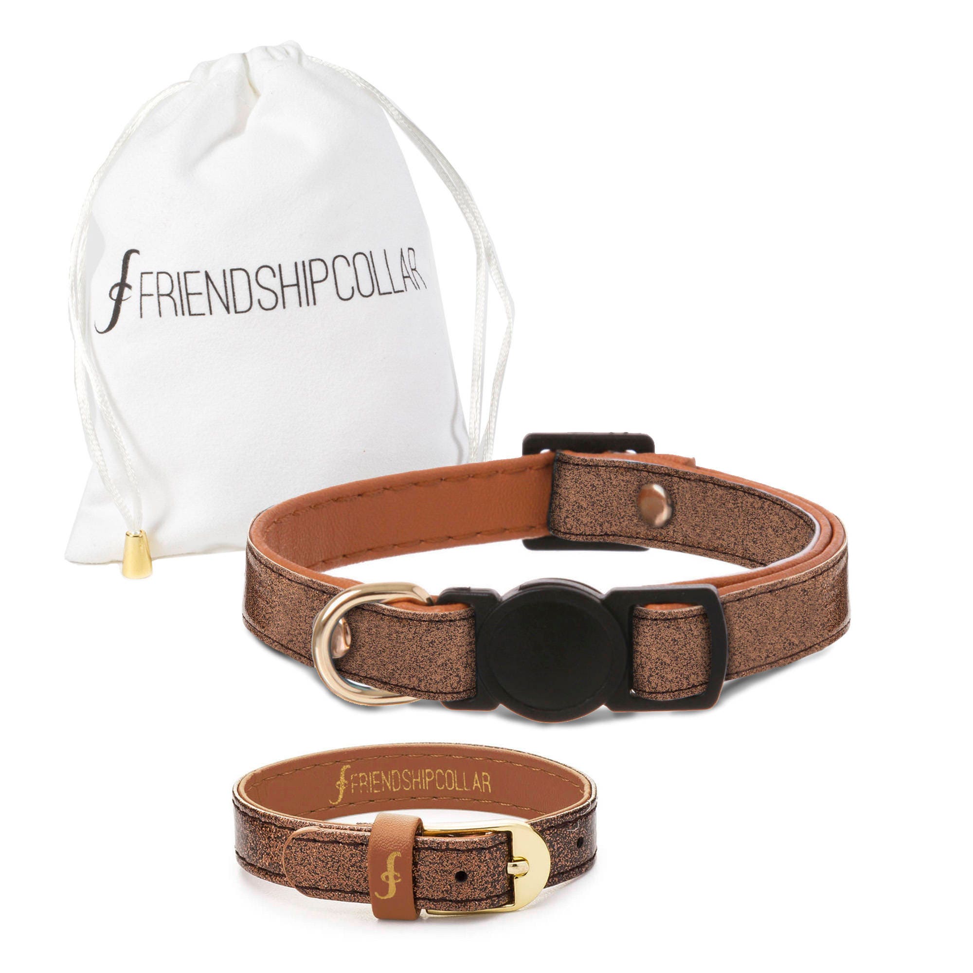 Friendship Collar FriendshipCollar Glitter Bronze Friendship Etsy
