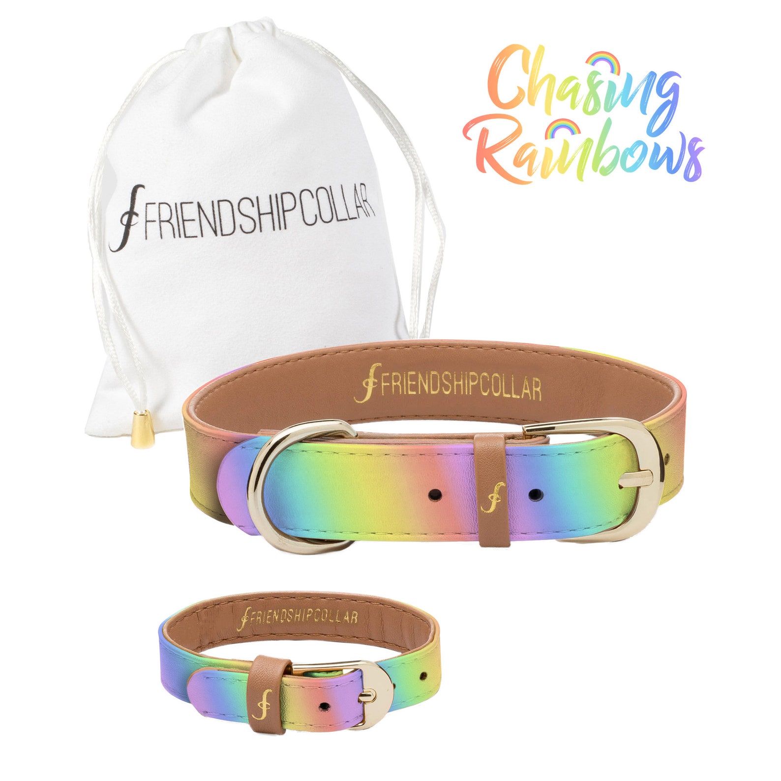 Friendship Collar FriendshipCollar Chasing Rainbows Dog Etsy