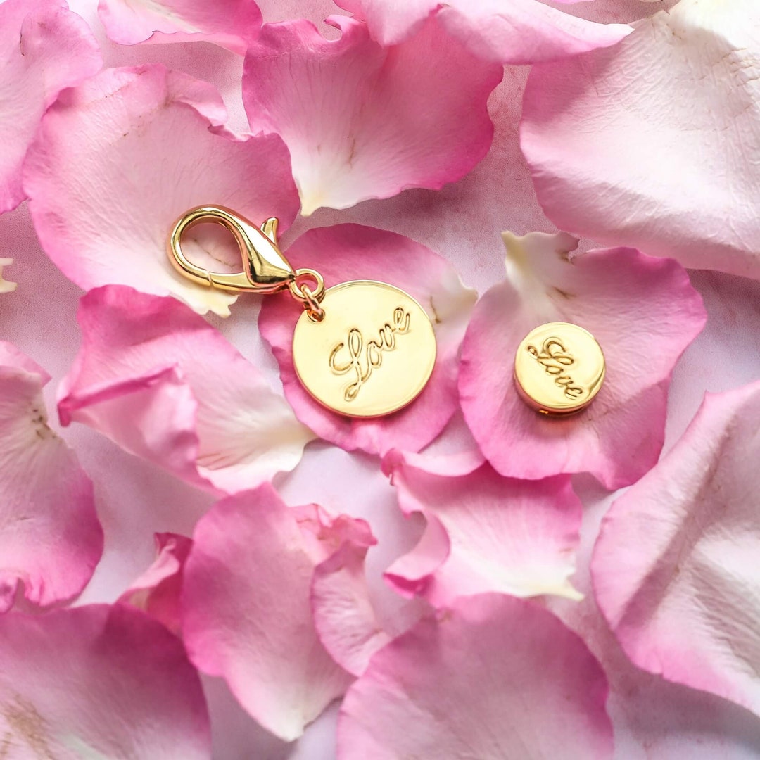 Friendship Collar Love Script Charm Set friendshipcollar Etsy