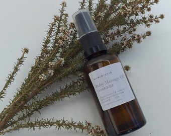 Olio naturale per massaggi per bambini: camomilla e lavanda lenitive