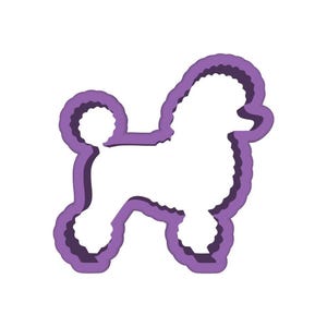 Toy Poodle Dog Cookie Clay Cutter PLA 3D Print - Multiple Sizes