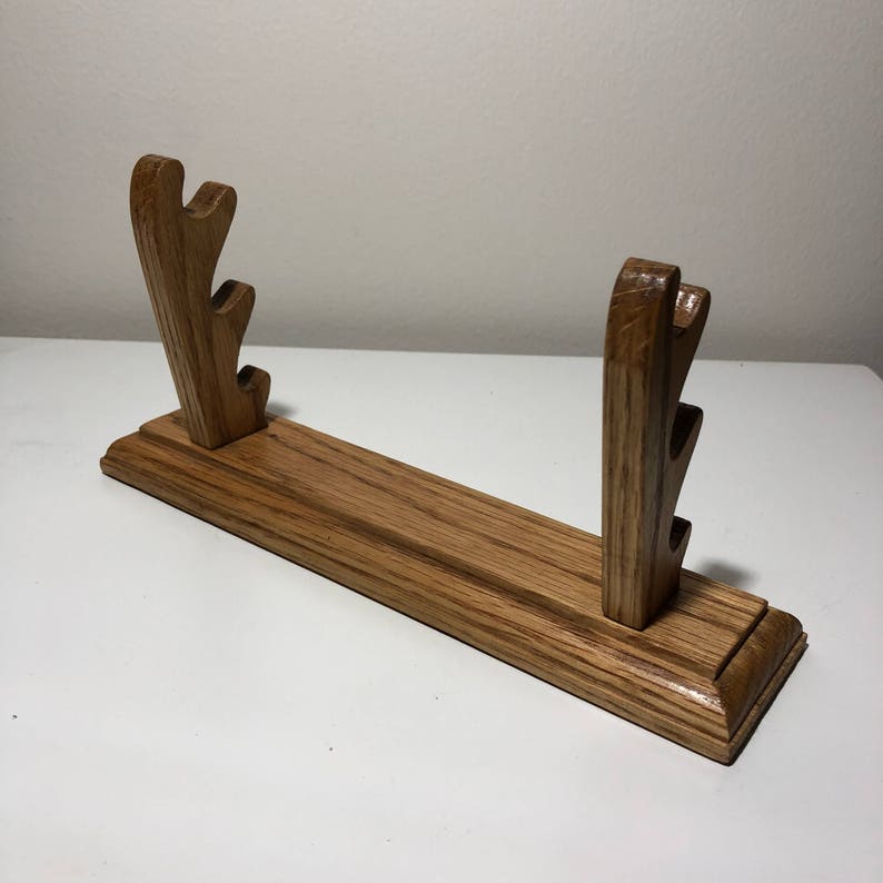 Wand Display Stand Wooden Rack Holds 14 Wizard Wands Etsy