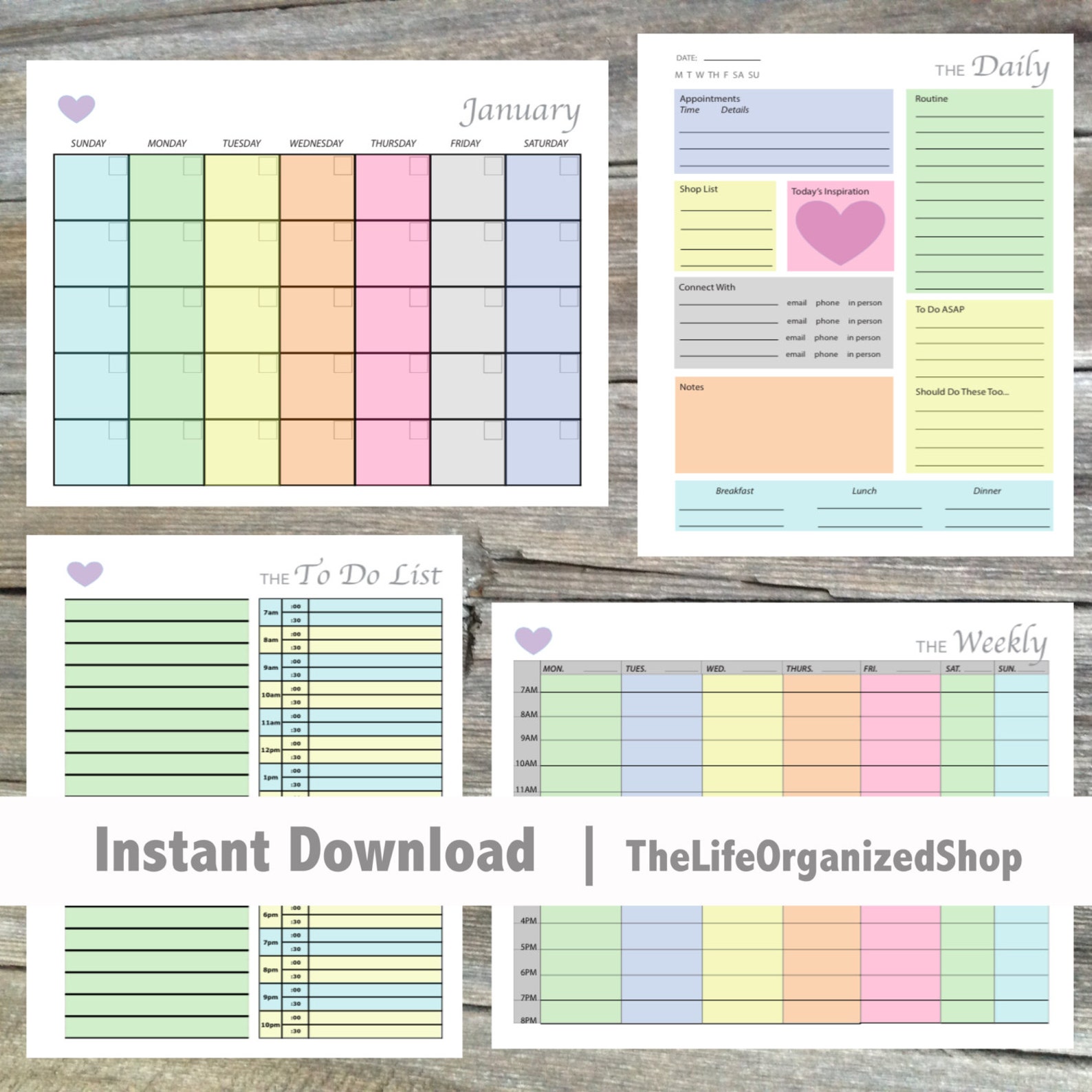 Personal Planner / Daily Planner / Weekly Planner / Monthly Etsy