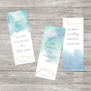 Scripture Bookmarks Printable Inspiration Set of 3 - Etsy