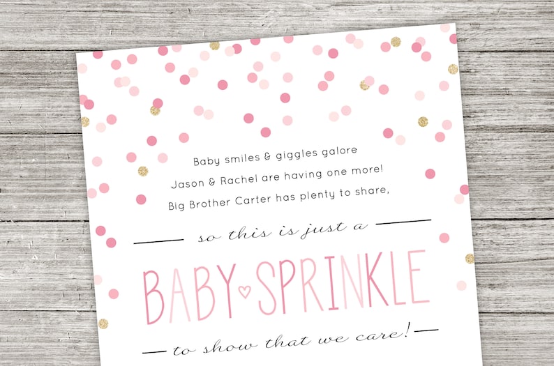Baby Sprinkle Invitation Baby Shower Custom Printable Digital image 3