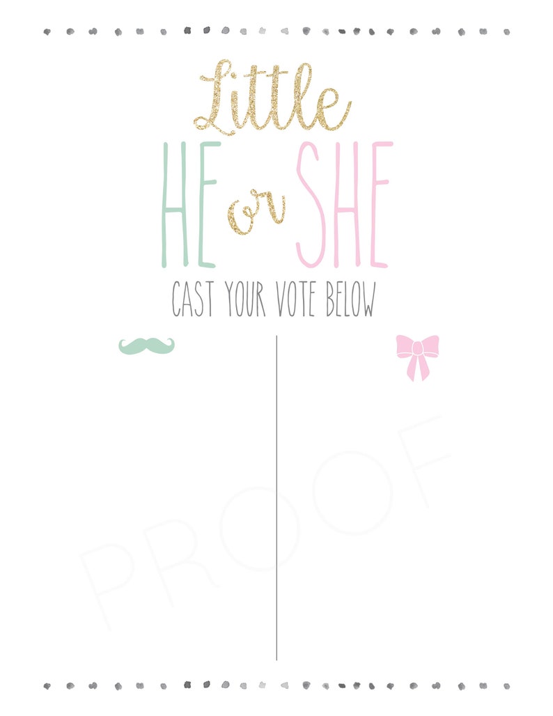 Gender Reveal Voting Board Cast Your Vote Gender Reveal Etsy