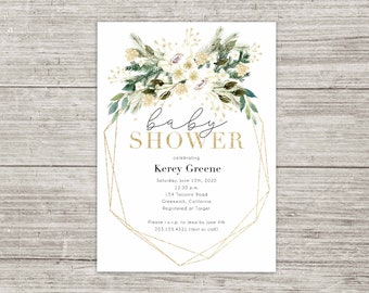 Baby Shower Invitation - Custom Printable - Digital