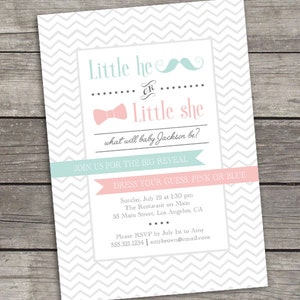 Gender Reveal Invitation Printable Digital image 2