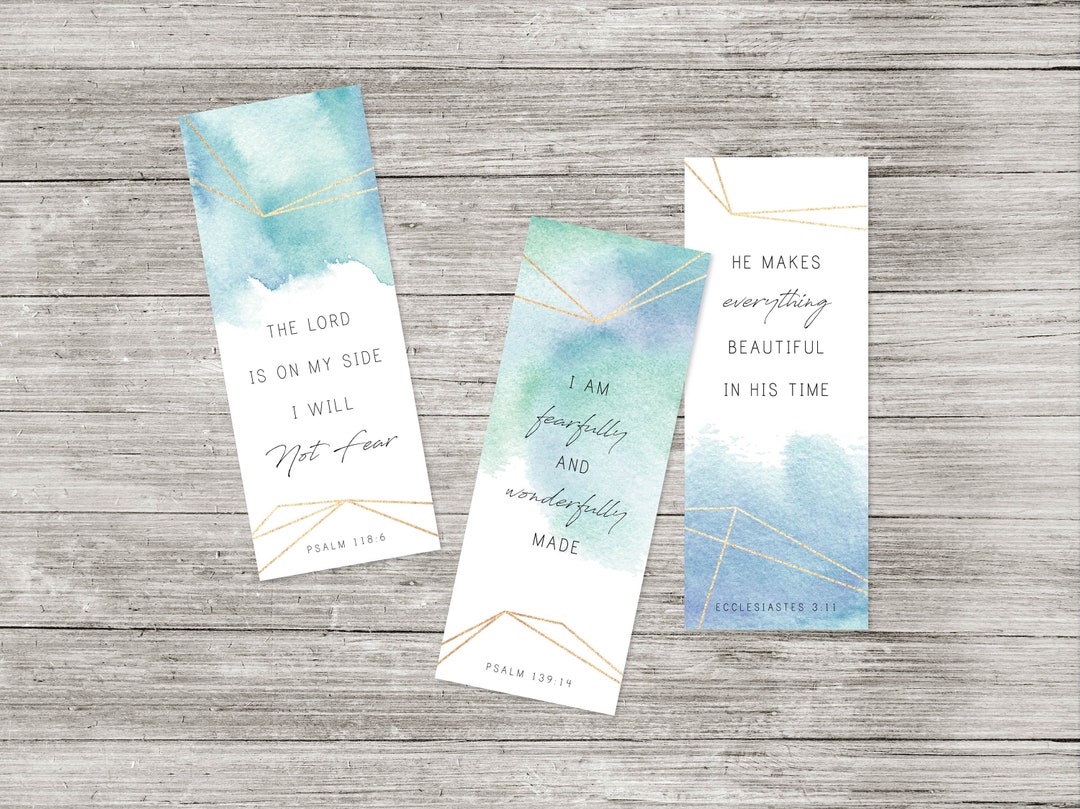 Scripture Bookmarks - Printable Inspiration - Set of 3 - Etsy