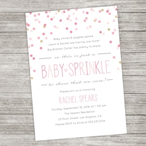 Baby Sprinkle Invitation Baby Shower Custom Printable Digital image 2