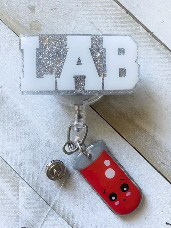 Laboratory Badge Reel/lab Tech Badge Reel/scientist Badge Etsy