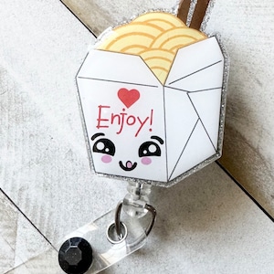 Badge Reel/Fun Badge Reel/RN Badge Reel/Nurse Badge Reel/Hospital Worker Badge Reel/Food Badge Reel/Noodles Badge Reel