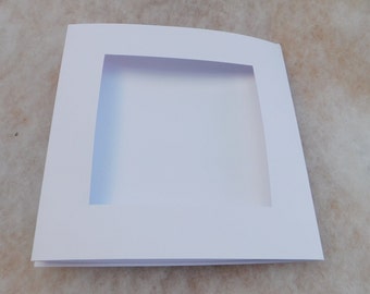 White Square Aperture Card & Envelope Set (5 Pack) - 7.5'' x 7.5''
