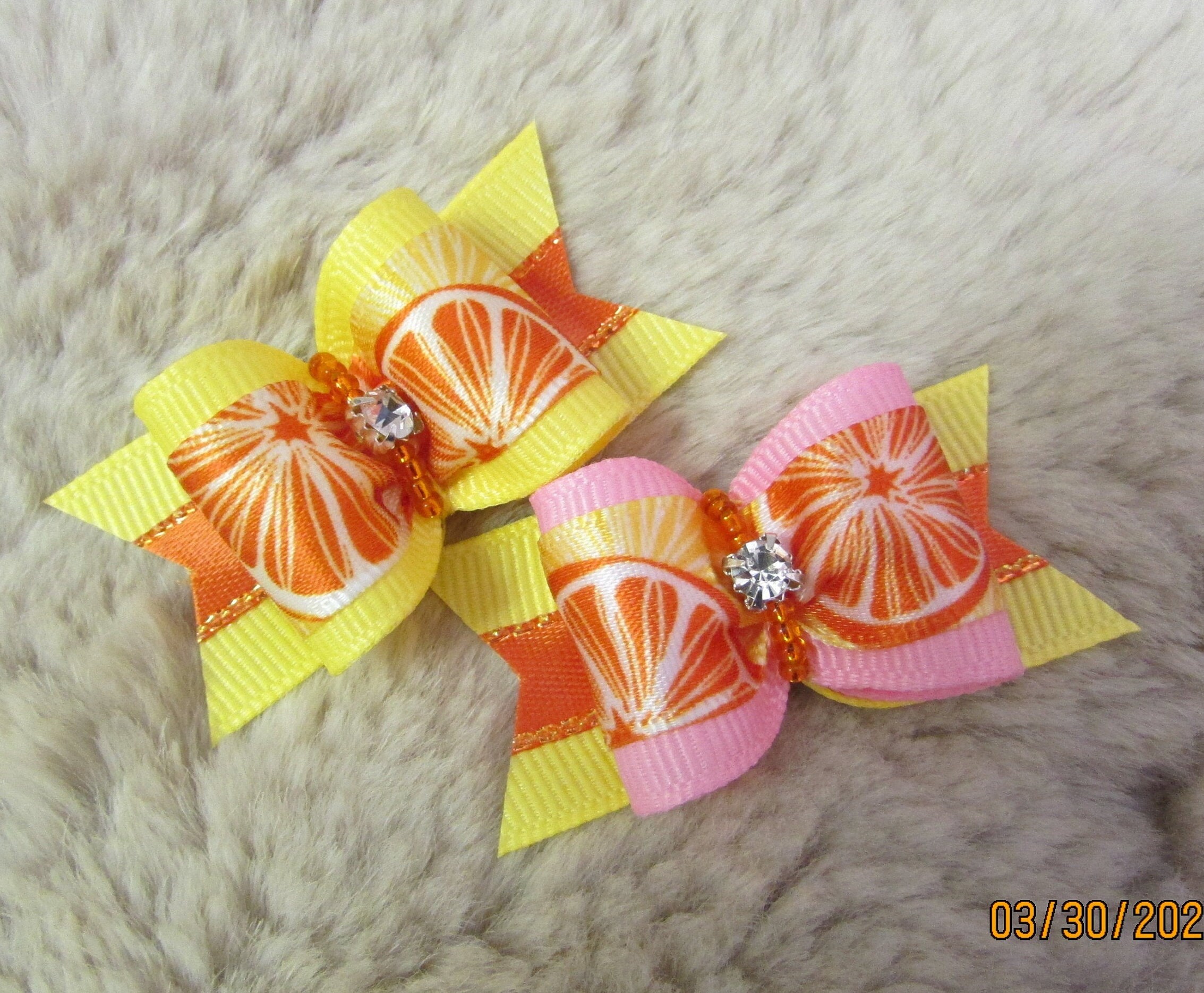 Orange Obst Hund Haarschleife 7/8 einzelne Schleife gelb Etsy