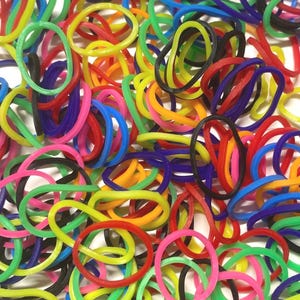 Neon Grooming bands mixed colors latex furnishing or training bands