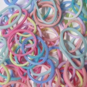 Pastel Grooming bands mixed colors latex furnishing or training bands