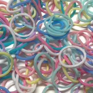 Pastel Grooming bands mixed colors latex furnishing or training bands