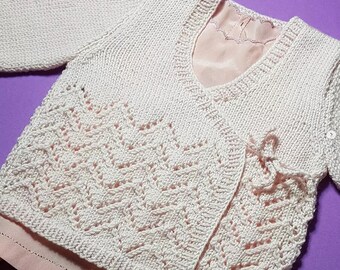 Knitted cover-ups with openwork wave pattern