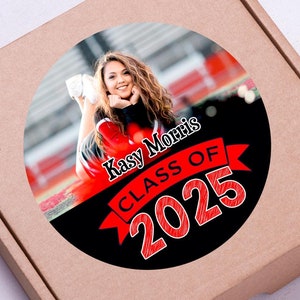 Custom Graduation Photo Stickers: High School Senior Labels