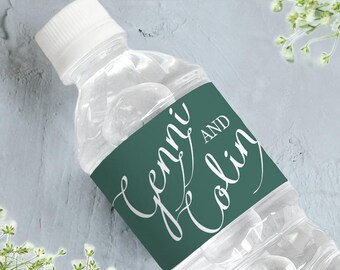 Wedding Water Bottle Labels – Personalized Script Waterproof Welcome Favors