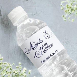 Wedding Water Bottle Labels, Personalized Water Bottle Labels, Custom Color Labels, Wedding Welcome Bags, Your Colors Wedding Labels