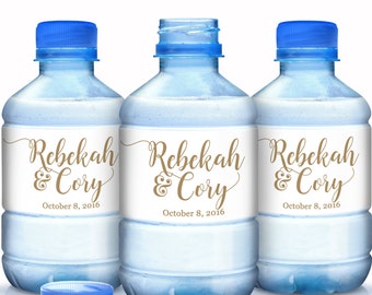 Wedding Water Bottle Labels Etsy