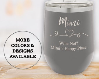 Personalized 12oz Stemless Wine Tumbler: Gifts for Her, Girls Trip, Gift for Mom, Birthday Gift, Stocking Stuffer, Wine Gift, Christmas Gift
