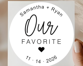 Personalized Wedding Favor Stickers: Custom Treat Bag Labels