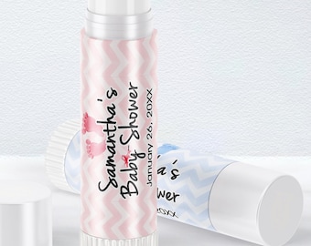 Personalized Baby Feet Baby Shower Lip Balm Labels