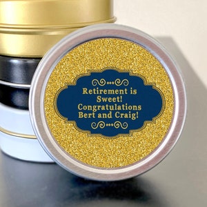 Personalized Retirement Mint Tins: Custom Party Favors