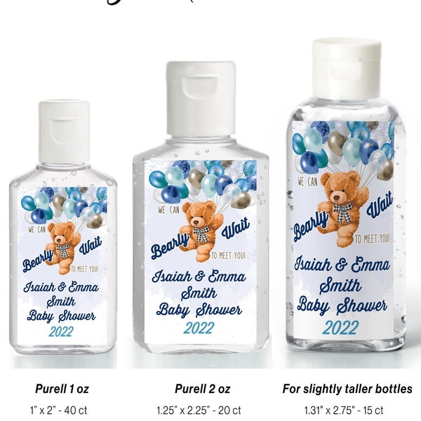 Baby Shower Hand Sanitzer Labels Etsy