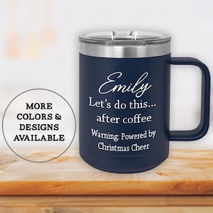 Personalized Coffee Tumbler Mug – 15 oz Engraved Stainless Steel Insulated Travel Cup with Lid
