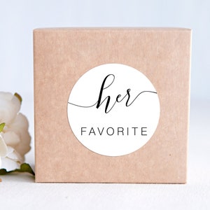 His Her Wedding Favor Stickers His Her Favorite Sticker His Her Favor Label His Favorite Her Favorite His Her Favorite Stickers image 2