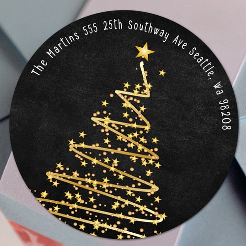 2.5 inch round 36 Christmas Address Labels Christmas Custom Address stickers Holiday Stickers 2.5 inch round 36 Christmas Address Labels Christmas Custom Address stickers Holiday Stickers