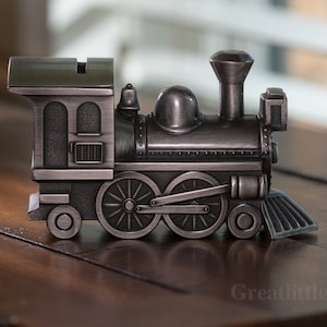 Personalized Train Bank Ring Bearer Gift Child's Gift Train Will you be our Ring Bearer Train Bank Pewter Train Bank image 1