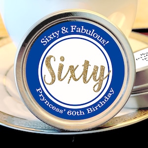 Personalized 60th Birthday Mint Tin Favors