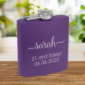 Purple Hip Flask 