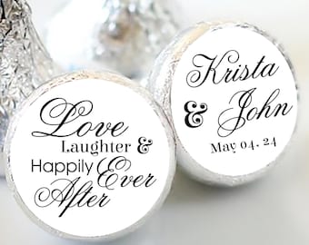 Personalized Wedding Candy Stickers | Bridal Shower Favors (108 count)