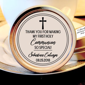 First Holy Communion Mint Tin Favors | Custom Colors | Add Your Personalization