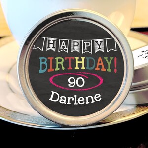 Personalized Birthday Mint Tin Favors: Milestone Party Supplies